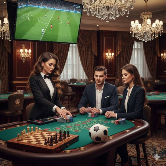 Texas Online Casino Welcome Banner - Gold Chips and Cards